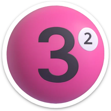 pink billiard ball with the number 23 inside a white circle sticker