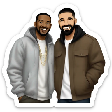 kendrick lamar with drake sticker