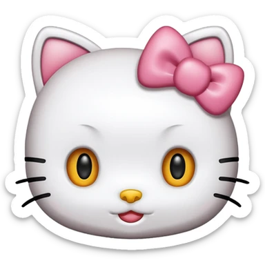 hello kitty face sticker