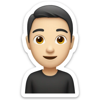 1 white, 1 black and 1 asian person sticker