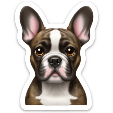 Brindle French bulldog sticker