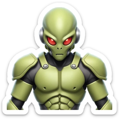 insectoid alien MMA fighter portrait, head and shoulders only, armored exoskeleton skin, sharp eyes, combat gloves, aggressive stance, 3D cartoon, mobile game icon style, clean background, no text, no watermark
 sticker