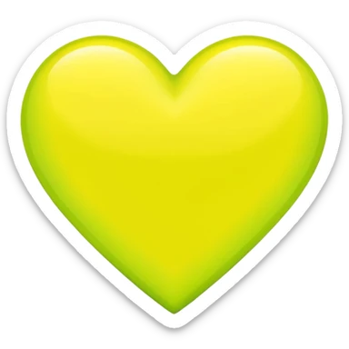 fluorescent yellow heart sticker