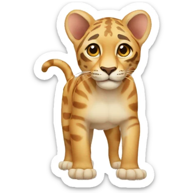 animal leon feliz sticker