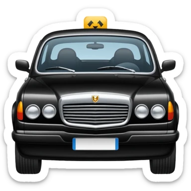 Crée-moi une voiture noire, berline, très classe sticker