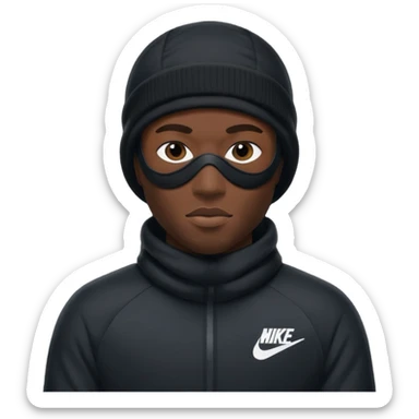Nike ski mask black man sticker