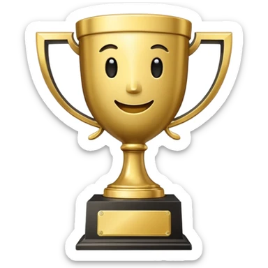 Trophy with risitas sticker