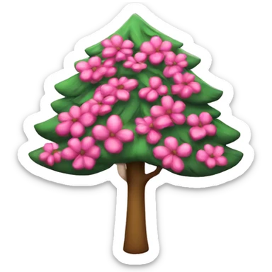 Arbol de navidad rosa sticker