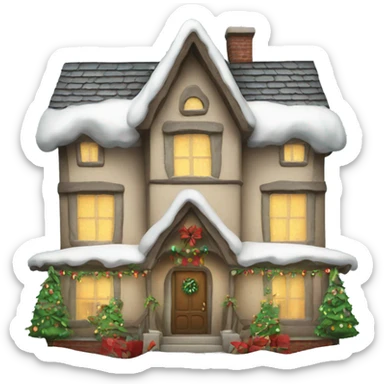 Christmas house sticker