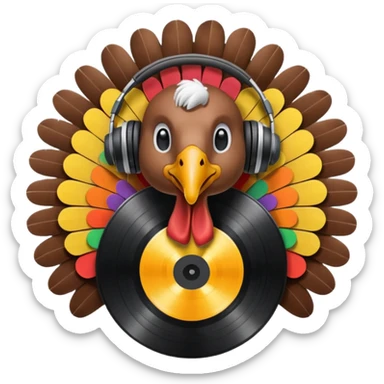 Turkey Spinning records sticker
