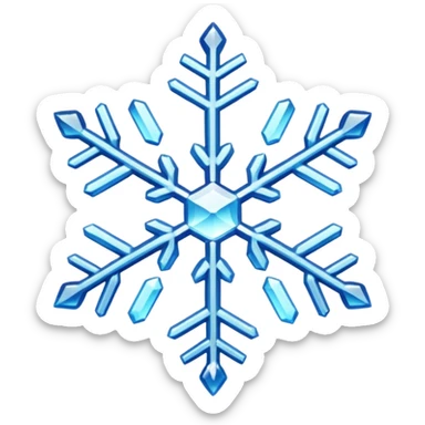 snowflake with different color  sticker
