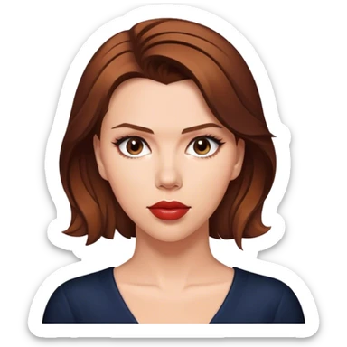 Scarlett johansson brown hair  sticker