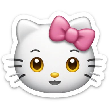 Blushing Hello Kitty sticker