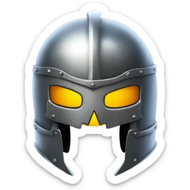 Knight helmet with punisher skull inside sticker