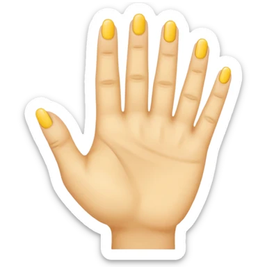 yellow hand counting sticker