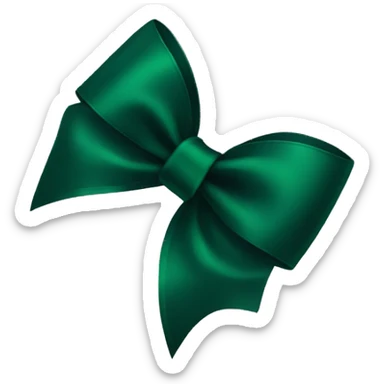 Dark green bow sticker