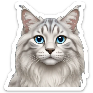 Blue lynx point female Siberian cat sticker