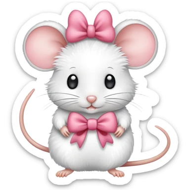 мышь с бантиком  sticker