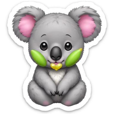 Koala with earrings sticker