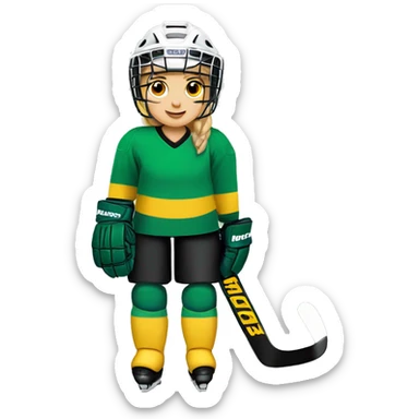 Hockey goalkeeper girl sticker
