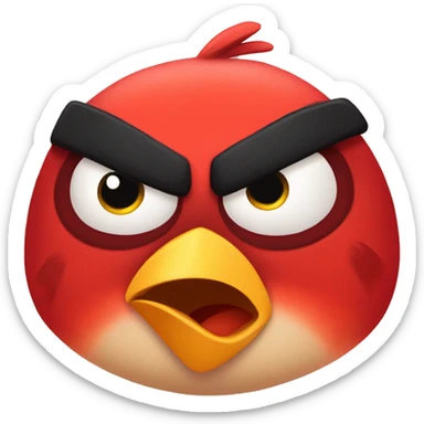 Cute angry bird  sticker