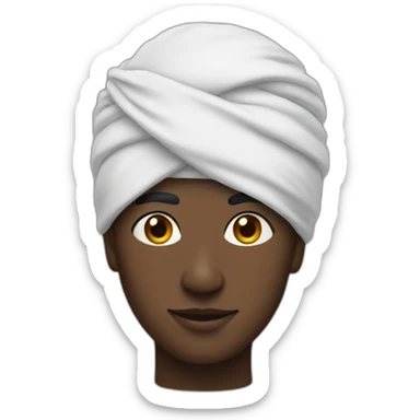 White in turban sticker