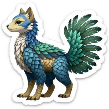 Trico-Vernid-Fionbri-hybrid-fusion (full body) by Falvie, griffsnuff, Kamirah, AngieWolfArtist sticker