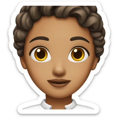 Fille brune maquillée  sticker