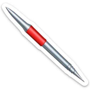 needle with pointed tip and thread sticker