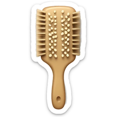 Beige hairbrush  sticker