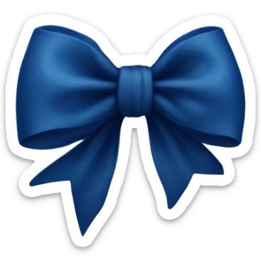 Midnight blue bow  sticker
