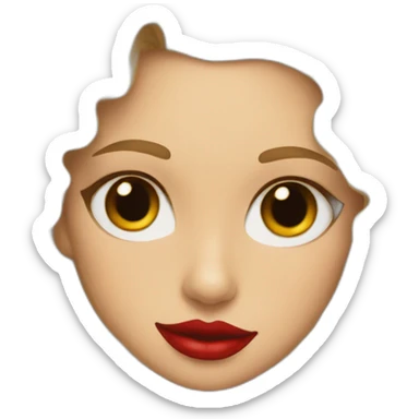 pretty-curly-blonde-woman-red-lips-with-cat-bengal sticker
