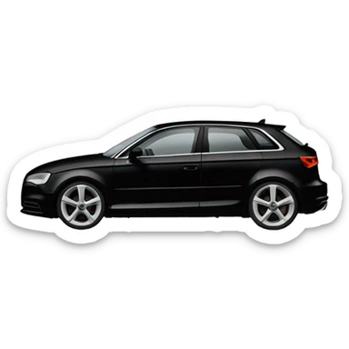 Black audi a3 car sticker