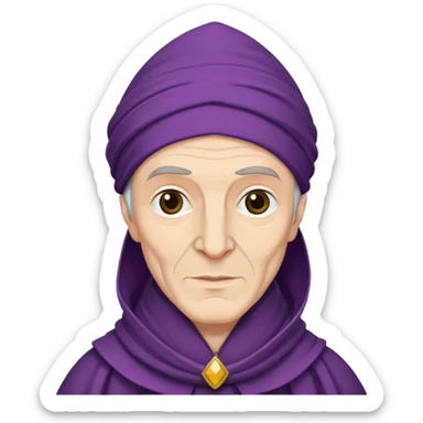 Quirinus Quirrell from harry potter with big Head scarf sticker