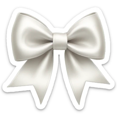 white satin bow sticker