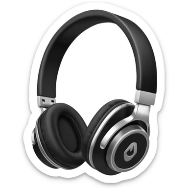 Headphones and asthetic sticker