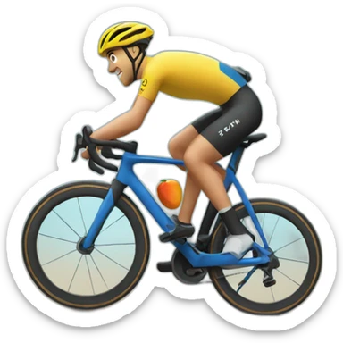 Ciclista en gravel sticker