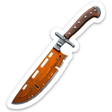 a big machete from the Friday the 13th movie sticker