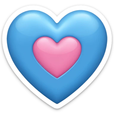 Emoji de coração azul e rosa sticker