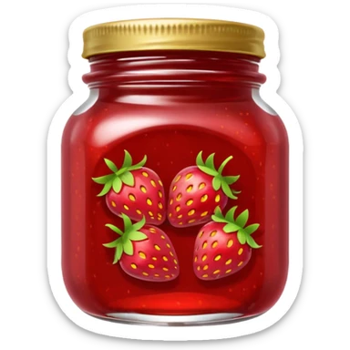 Strawberry jam sticker