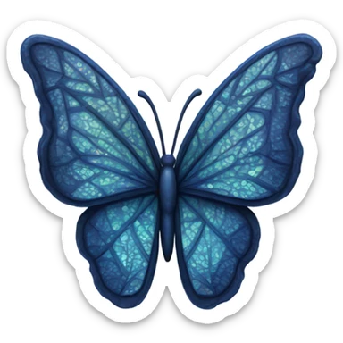 dark blue butterfly  sticker