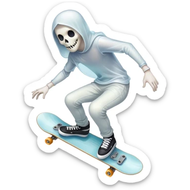  ghost skater boi ghost sk8 boarding sticker