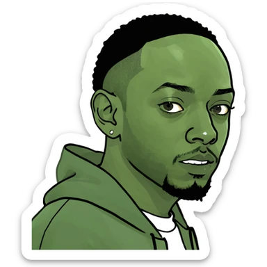 kendrick lamar on a mustard bottle  sticker