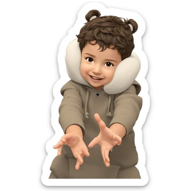 smiling child looking at viewer sticker