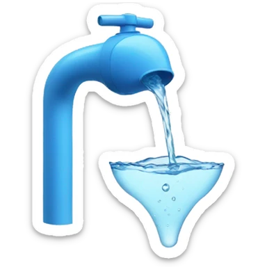 water pouring on person sticker