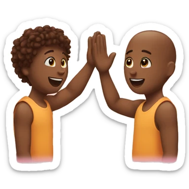 best friends high five sticker