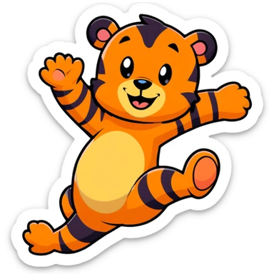 classic Tigger from Winnie the Pooh, cheerful and energetic sticker