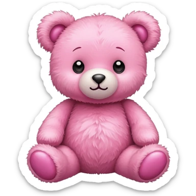 Pink baby teddy bear  sticker