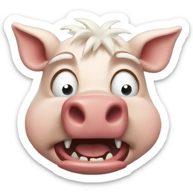 Belching hog sticker