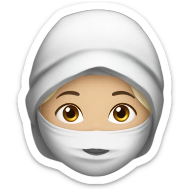 infirmière hijab blanche sticker
